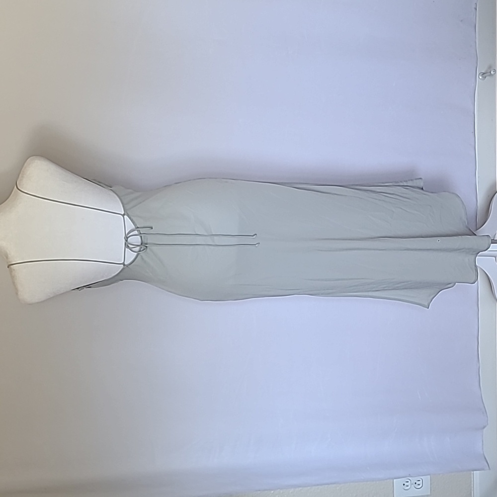 Abercrombie & Fitch Sage Green Slip Midi Dress - Picture 3 of 11